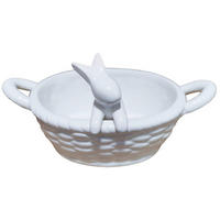 DEKOKORB  - Weiß, LIFESTYLE, Keramik (20,5/13/10cm)