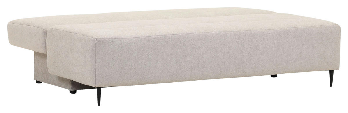 SCHLAFSOFA in Flachgewebe Braun  - Schwarz/Braun, Konventionell, Textil/Metall (197/75/100cm) - Carryhome
