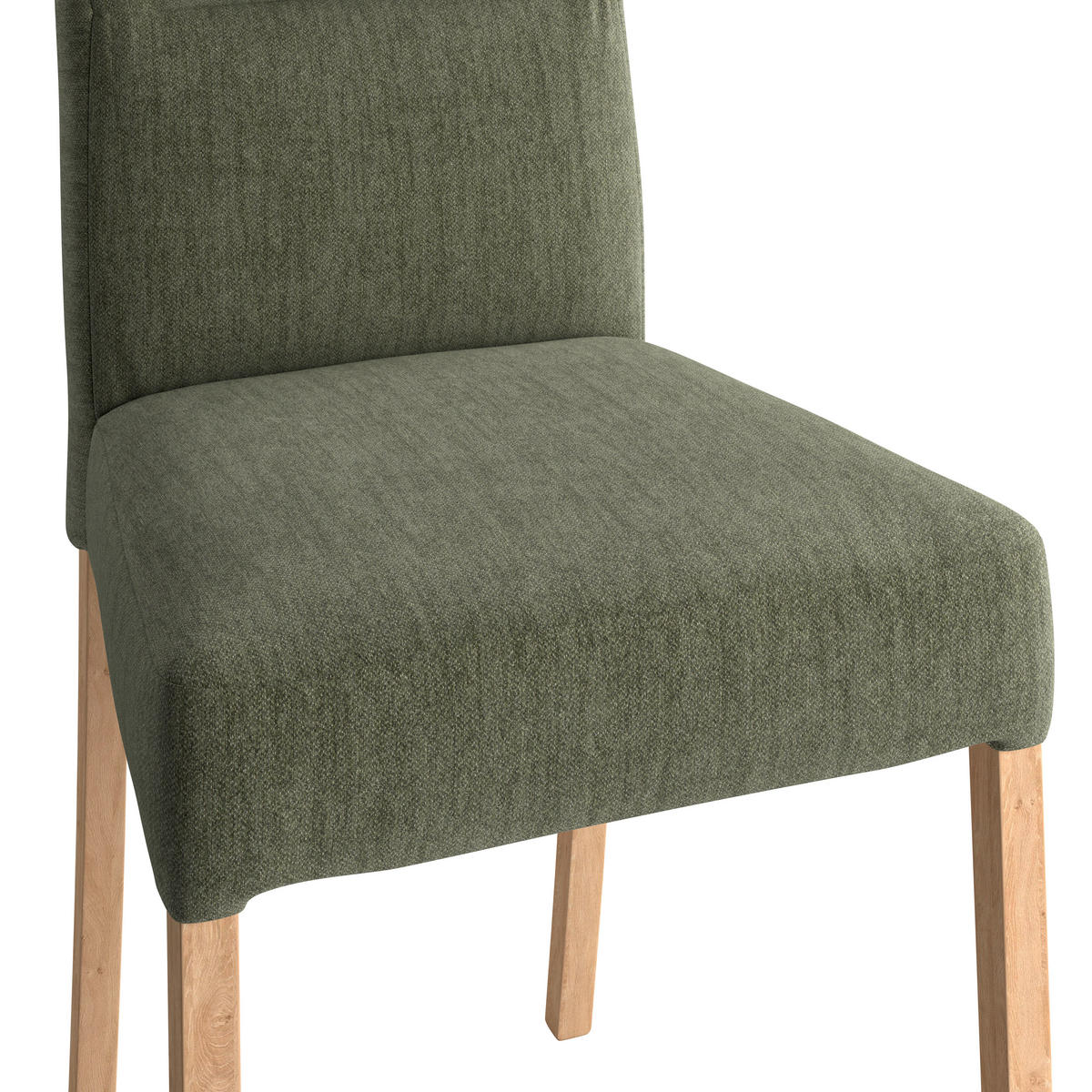 STUHL - Eichefarben/Grün, KONVENTIONELL, Holz/Textil (43/91/58cm) - Livetastic