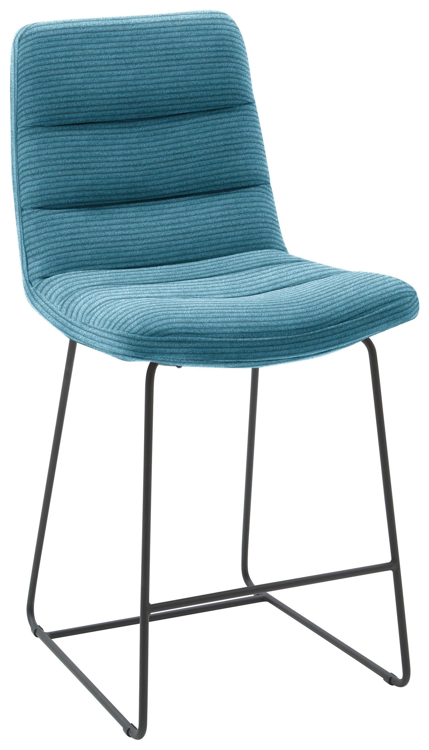 TRESENSTUHL in Textil Petrol  - Petrol/Schwarz, Design, Textil/Metall (52/106/66cm) - Dieter Knoll