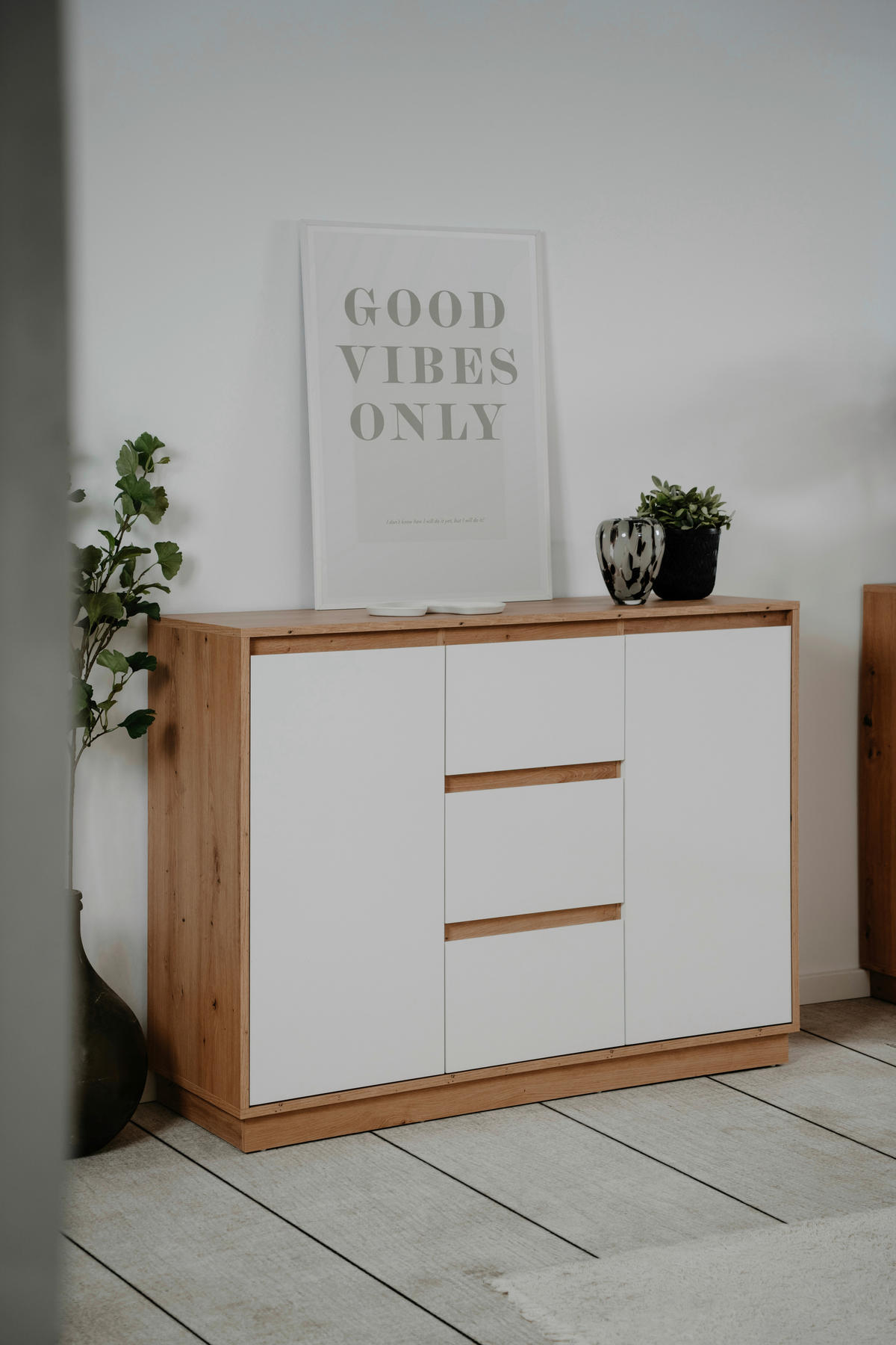 KOMODA   117/88/40 cm   hrast Artisan  - hrast Artisan, Trend, drvni materijal (117/88/40cm)