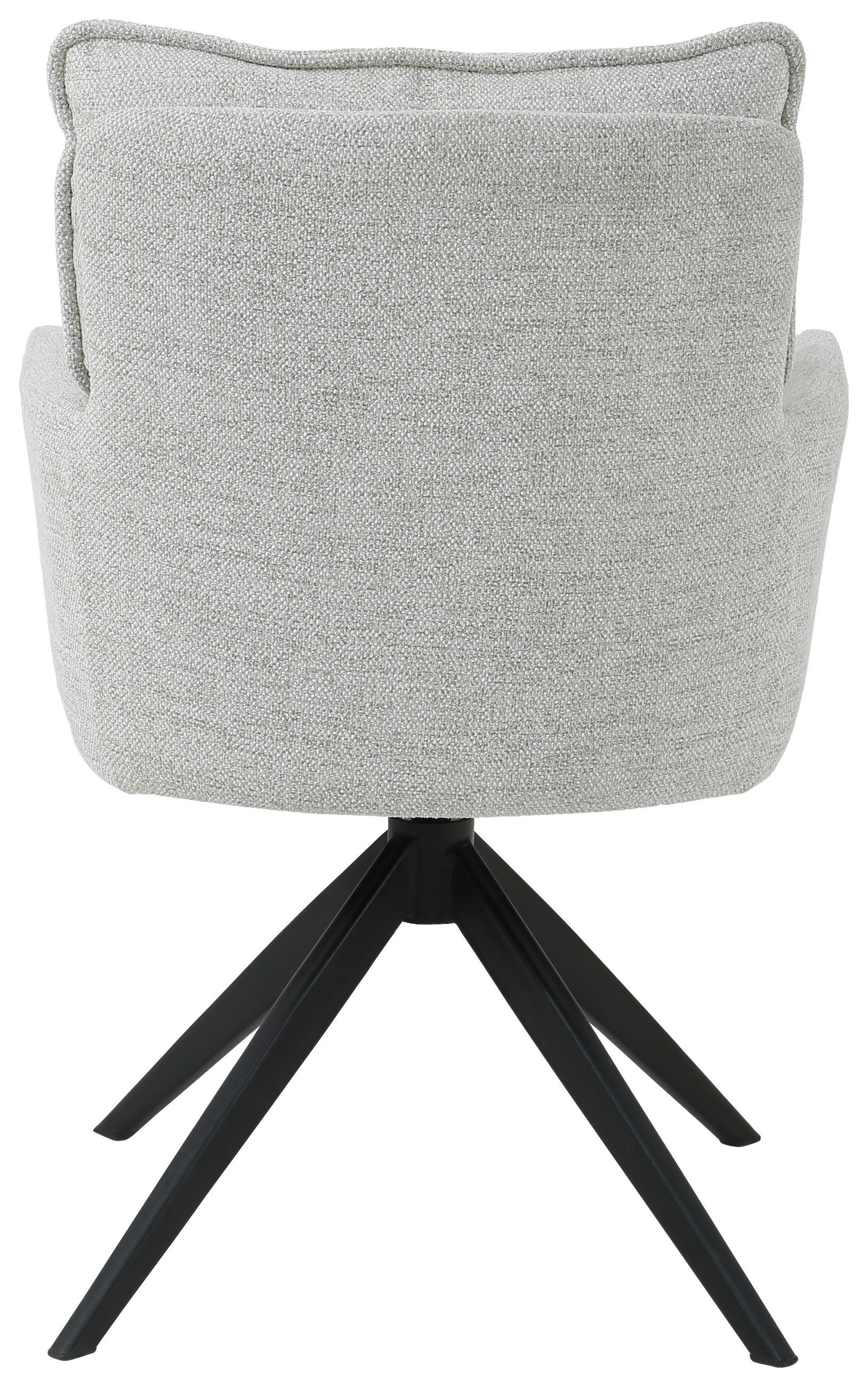 ARMLEHNSTUHL  in Eisen Leinenoptik  - Beige/Schwarz, Design, Textil/Metall (61/90/67cm) - Novel