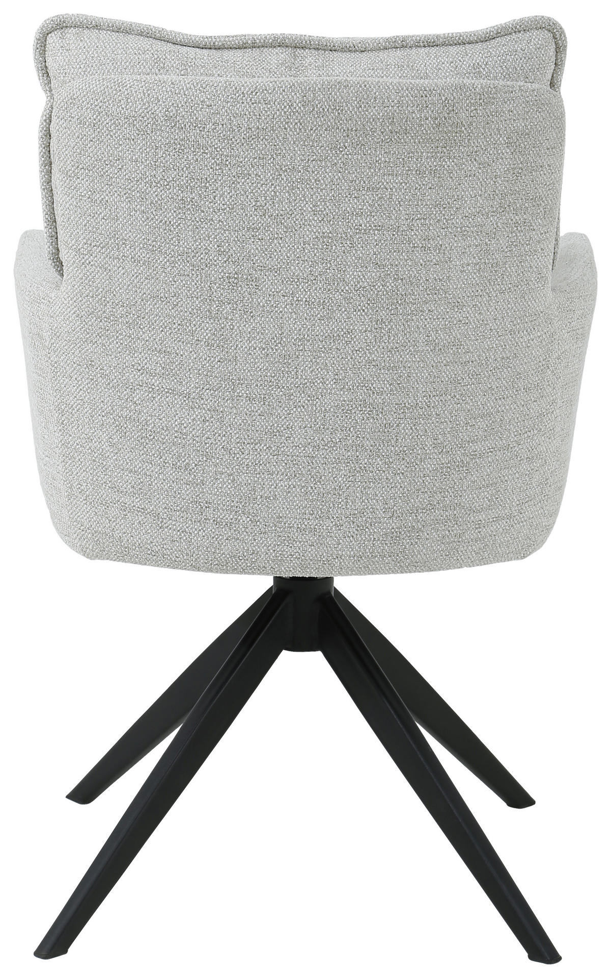 ARMLEHNSTUHL  in Eisen Leinenoptik  - Beige/Schwarz, Design, Textil/Metall (61/90/67cm) - Novel