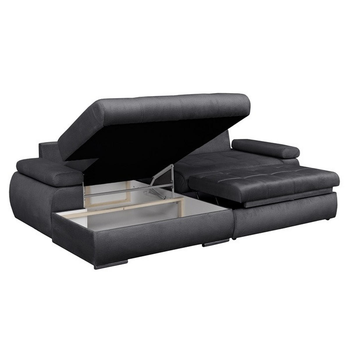 Colțar, antracit - antracit, Design (177/90/295cm) - Carryhome