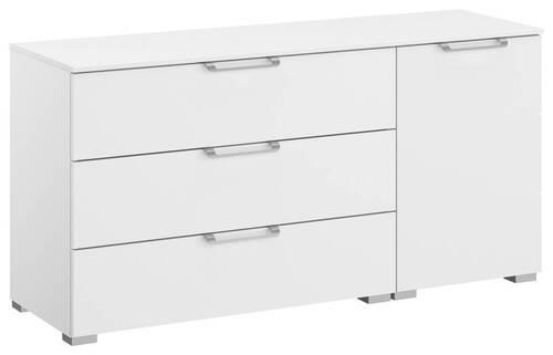 SIDEBOARD 120/61/42 cm  in Weiß  - Silberfarben/Alufarben, Design, Holzwerkstoff/Kunststoff (120/61/42cm) - Novel