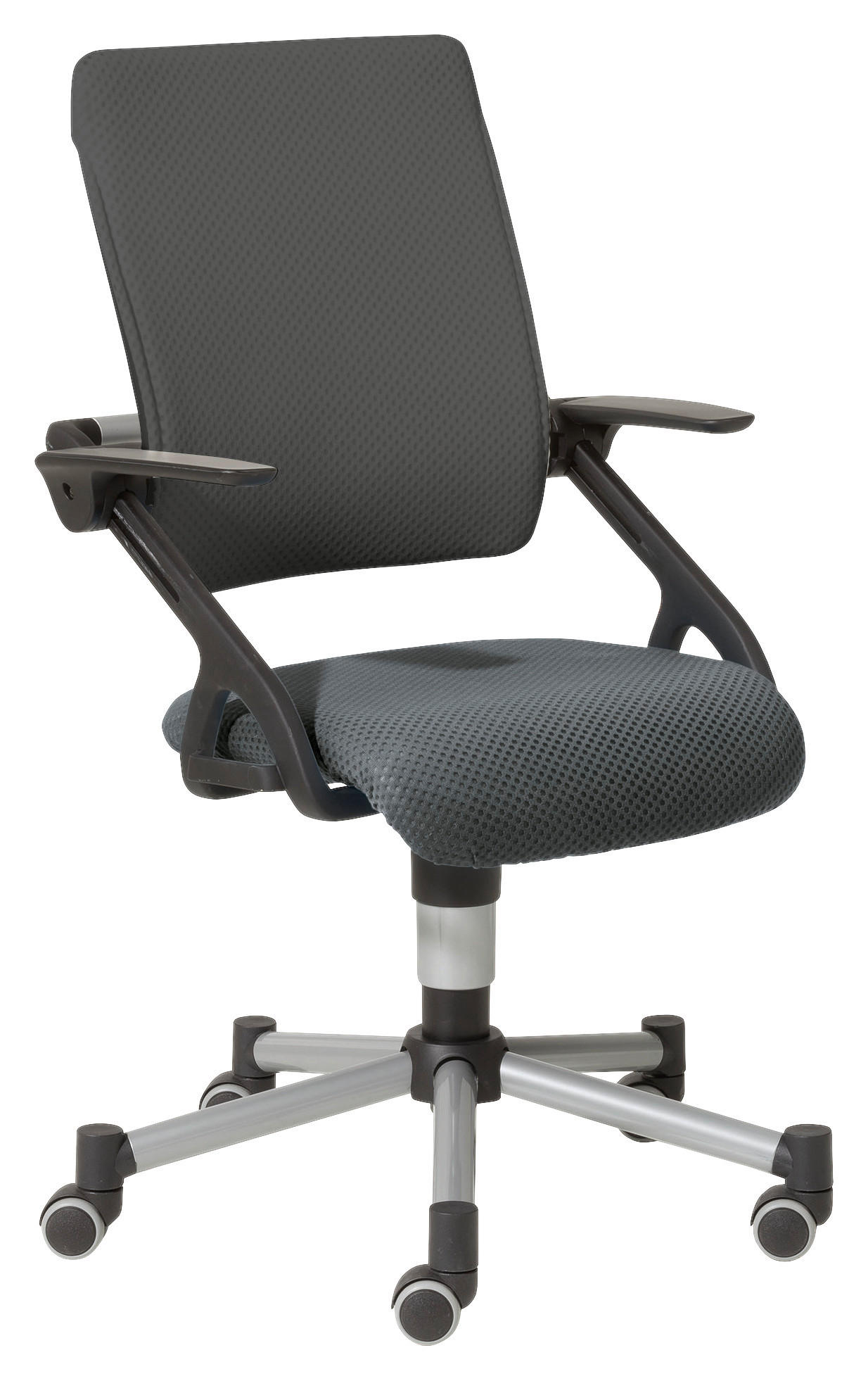 JUGENDDREHSTUHL Netzbespannung Grau  - Grau, KONVENTIONELL, Kunststoff/Textil (42/88-100/44cm) - Paidi