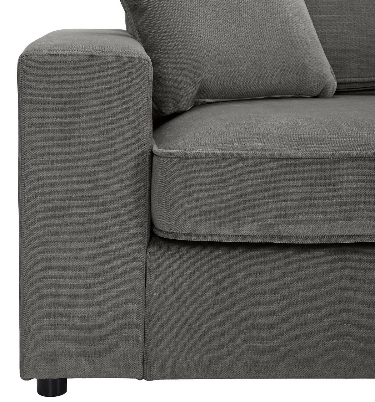 ECKSOFA Taupe Flachgewebe Zierkissen, Rückenkissen, Rücken echt  - Taupe/Schwarz, MODERN, Kunststoff/Textil (307/228cm) - Carryhome