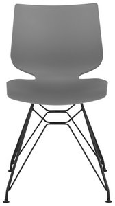 STUHL in Metall, Kunststoff Grau, Schwarz STUHL in Metall, Kunststoff Grau, Schwarz