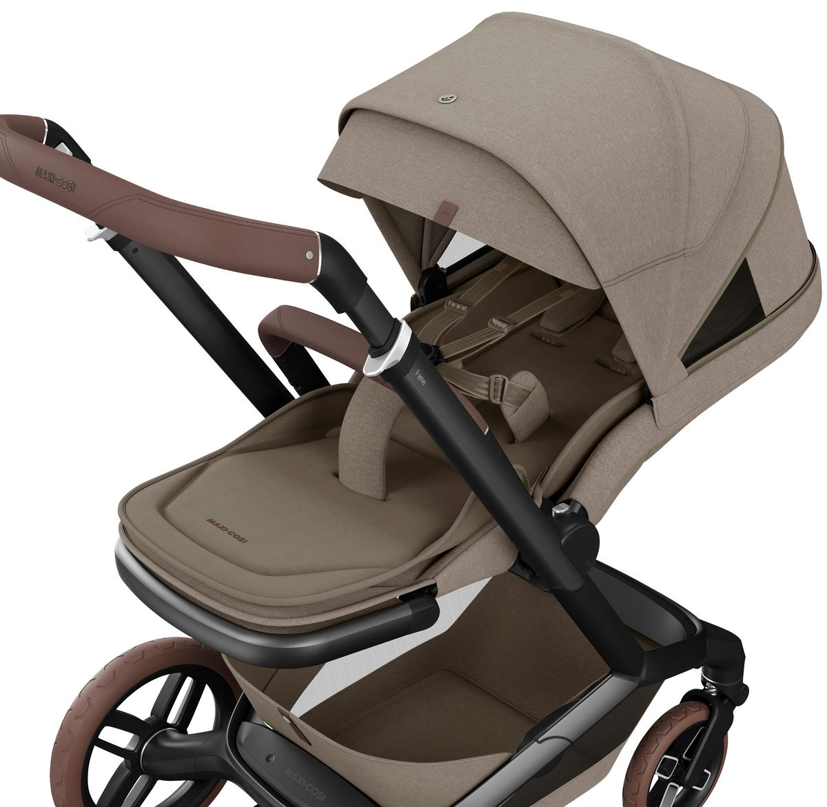 KINDERWAGENSET Fame Bundle  - Graubraun, Basics - Maxi-Cosi