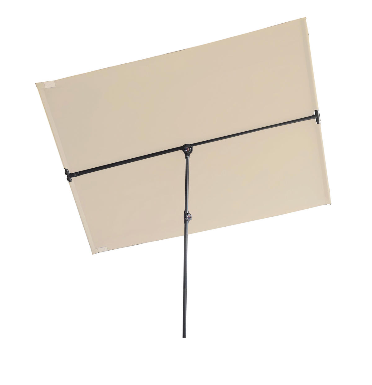 SONNENSCHIRM Beige  - Beige/Grau, MODERN, Kunststoff/Metall (130/200/182cm) - Gardenson