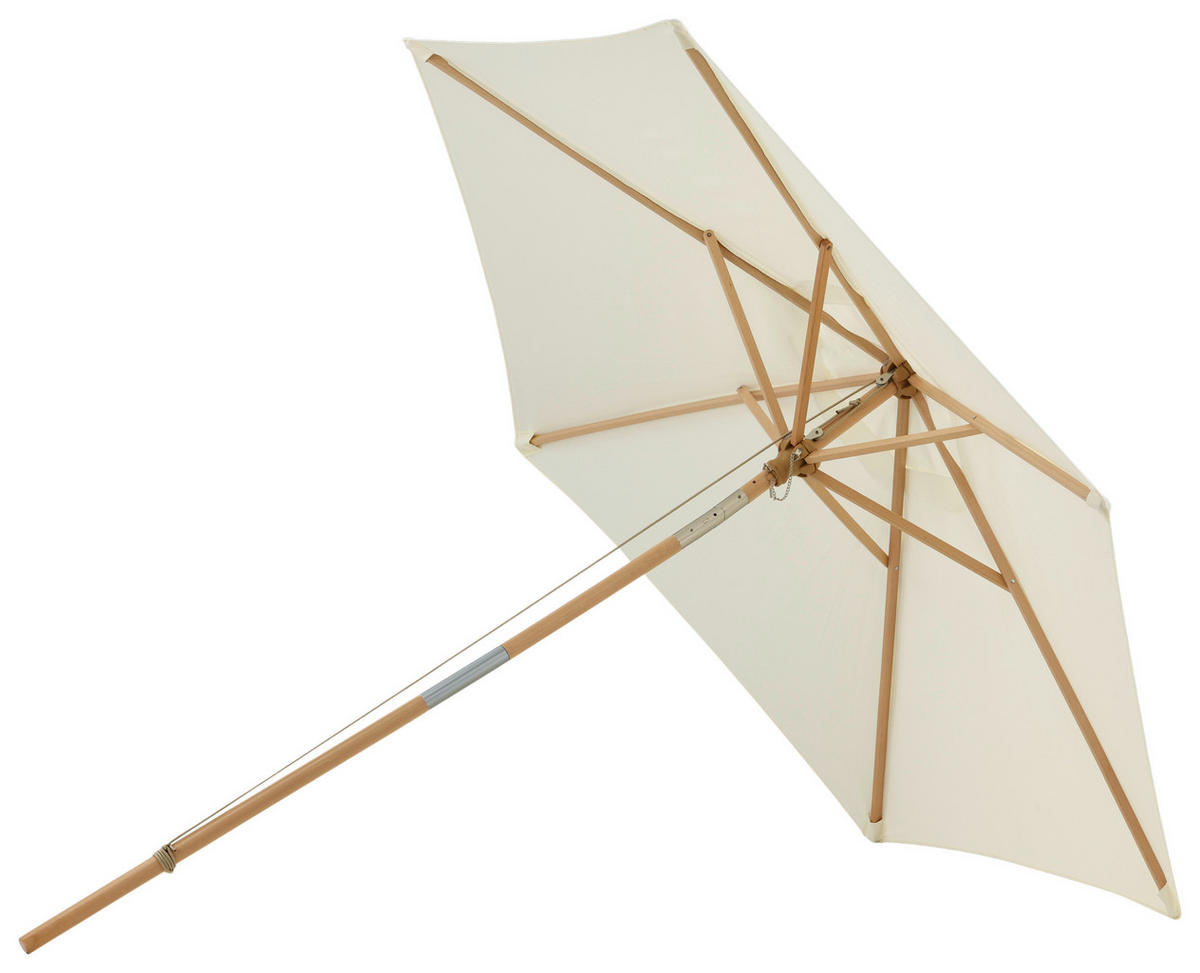 SONNENSCHIRM  250/232 cm  - Weiß, KONVENTIONELL (250/232cm) - Gardenson