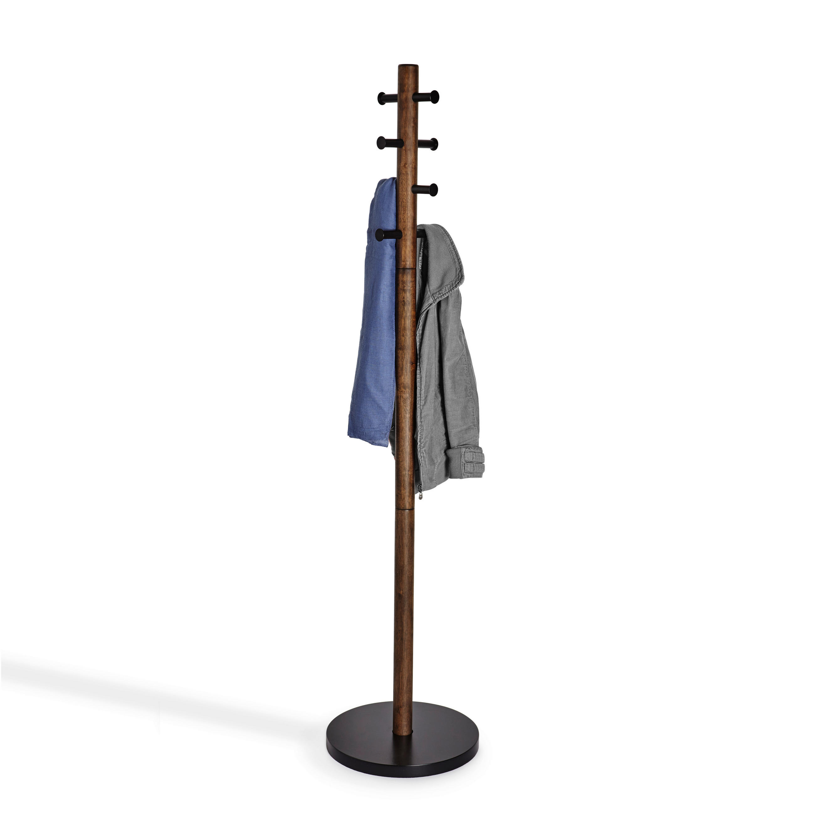 OBEŠALNIK ZA OBLAČILA - temno rjava, Basics, les (51/165cm) - Umbra