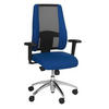 DREHSTUHL  in Webstoff, Netz Blau, Schwarz  - Blau/Schwarz, Basics, Kunststoff/Textil (50/83-95/46cm) - Topstar