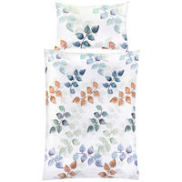 LINGE DE LIT Satin 160/210 cm  100 cm/65 cm  - Weiss/Pastellblau, Basics, Textil (160/210cm) - Ambiente