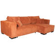 ECKSOFA in Cord Terracotta - Terracotta/Braun, KONVENTIONELL, Holz/Textil (230/190cm) - Carryhome