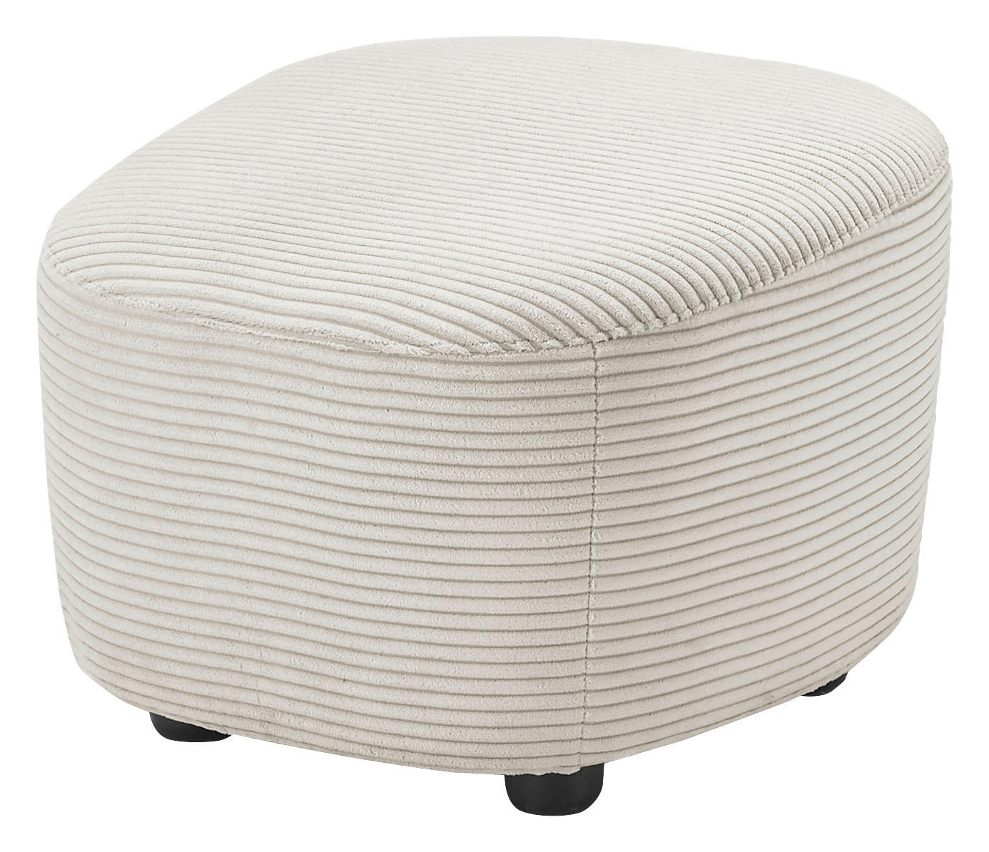 HOCKER Cord Creme  - Creme/Schwarz, Design, Kunststoff/Textil (54/41/57cm) - SetOne by Musterring