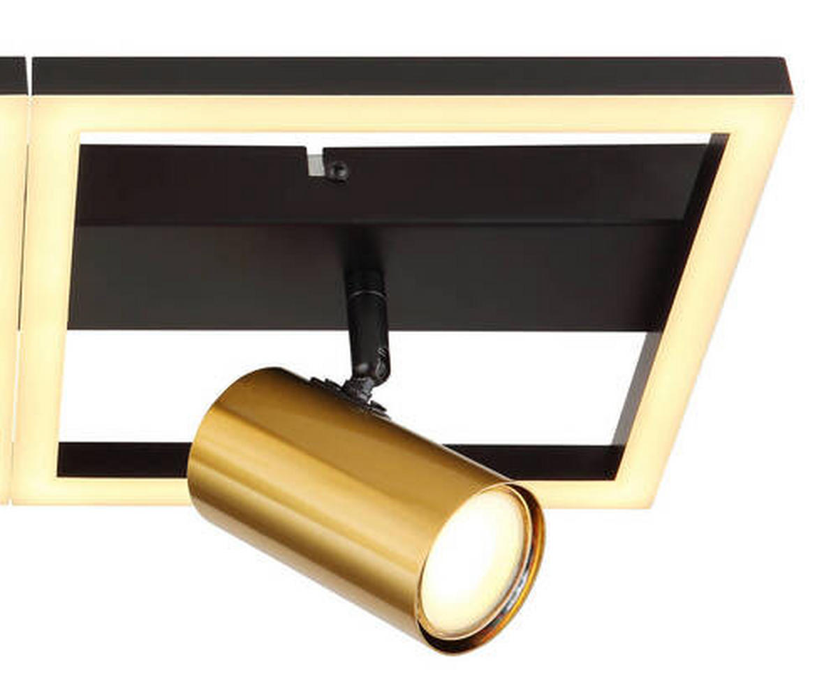 LED-WANDLEUCHTE 44/22/15,5 cm   - Messingfarben/Opal, Design, Kunststoff/Metall (44/22/15,5cm) - Globo