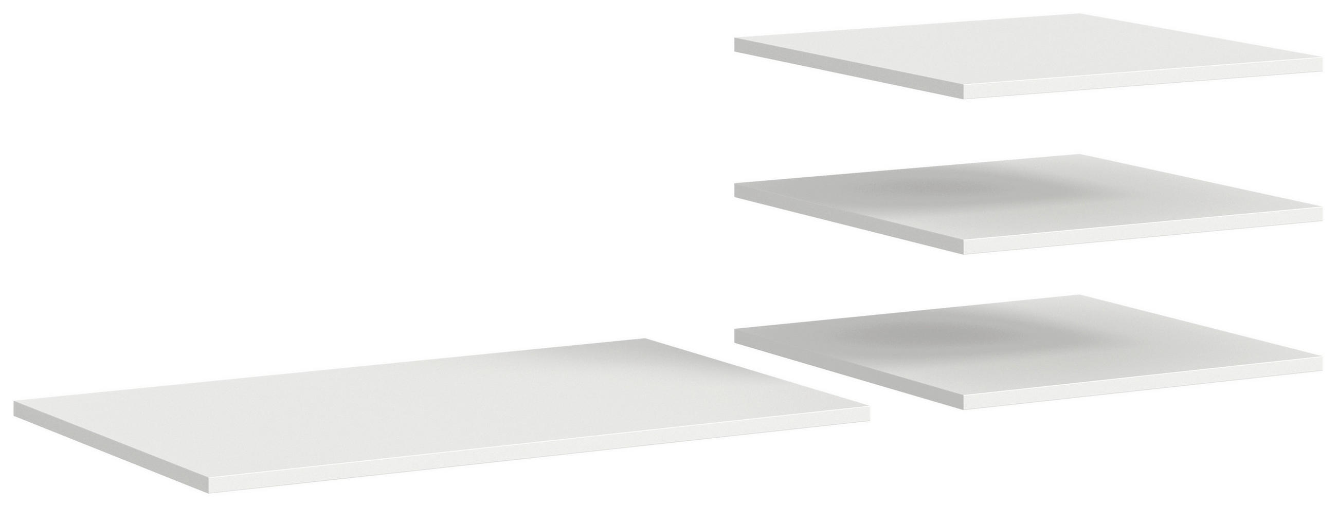 EINLEGEBODENSET 78/1,6/48 cm 4-teilig Weiß  - Weiß, MODERN, Holzwerkstoff (78/1,6/48cm) - MID.YOU