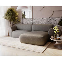 ECKSOFA Chenille Beige  - Beige/Creme, Design, Kunststoff/Textil (288/170cm) - Livetastic