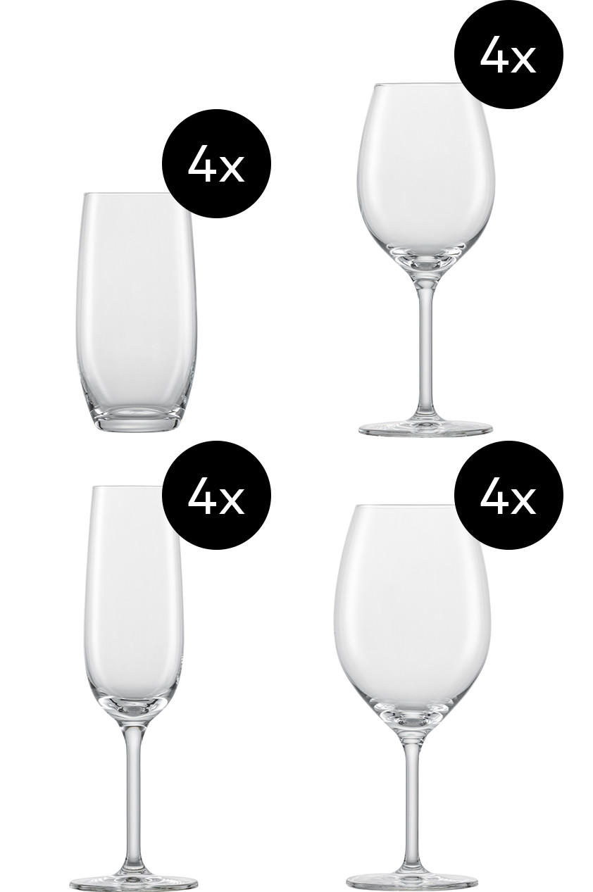 GLÄSERSET For You 16-teilig  - Transparent, Design, Glas - Schott Zwiesel