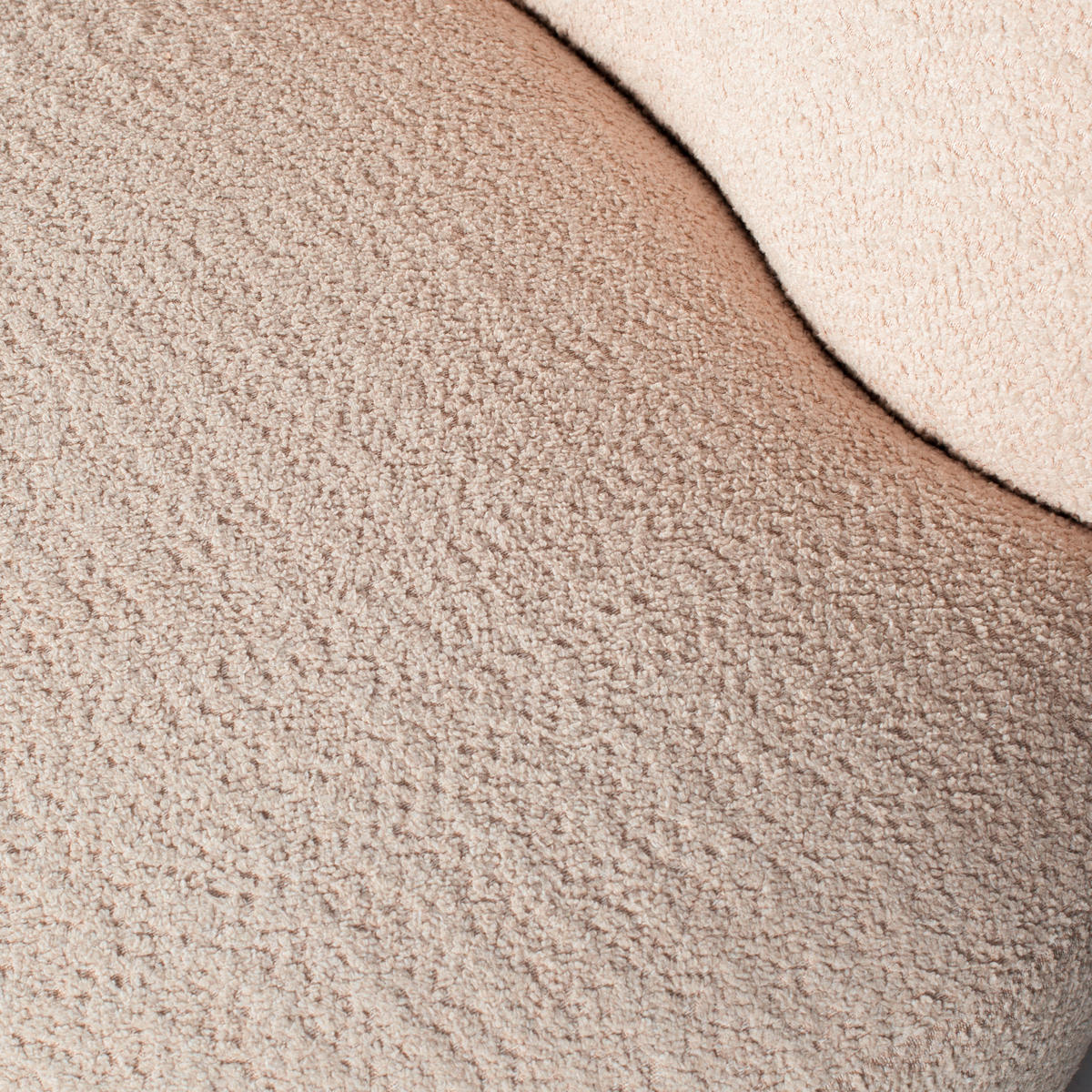 RÉCAMIERE in Bouclé Creme  - Creme/Schwarz, Design, Kunststoff/Textil (112/73/80cm) - Livetastic
