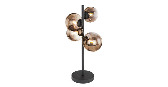 LED-TISCHLEUCHTE 28/24/48 cm   - Schwarz, Design, Glas/Metall (28/24/48cm) - Dieter Knoll