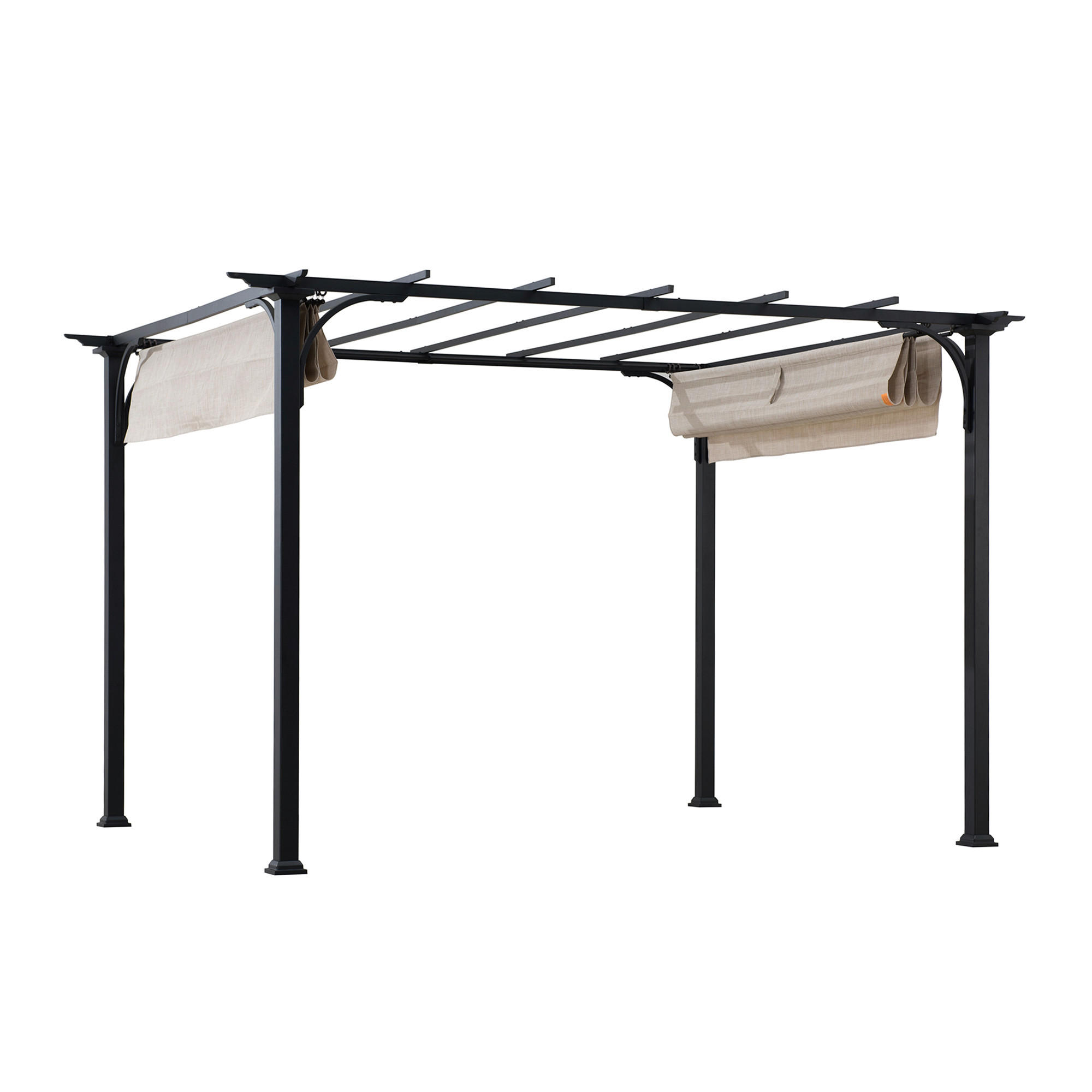 PAVILLON 363/225/277 cm Stahl  - Beige/Schwarz, Basics, Kunststoff/Metall (363/225/277cm) - Modante
