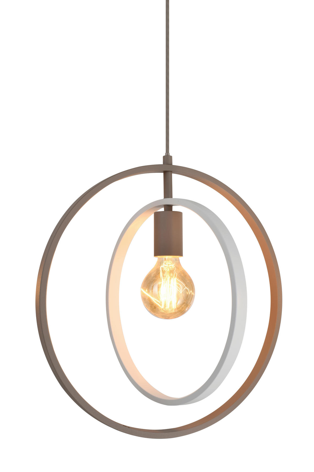 HÄNGELEUCHTE Montpellier 62/150/62 cm  - Sandfarben/Weiß, Design, Kunststoff/Metall (62/150/62cm)