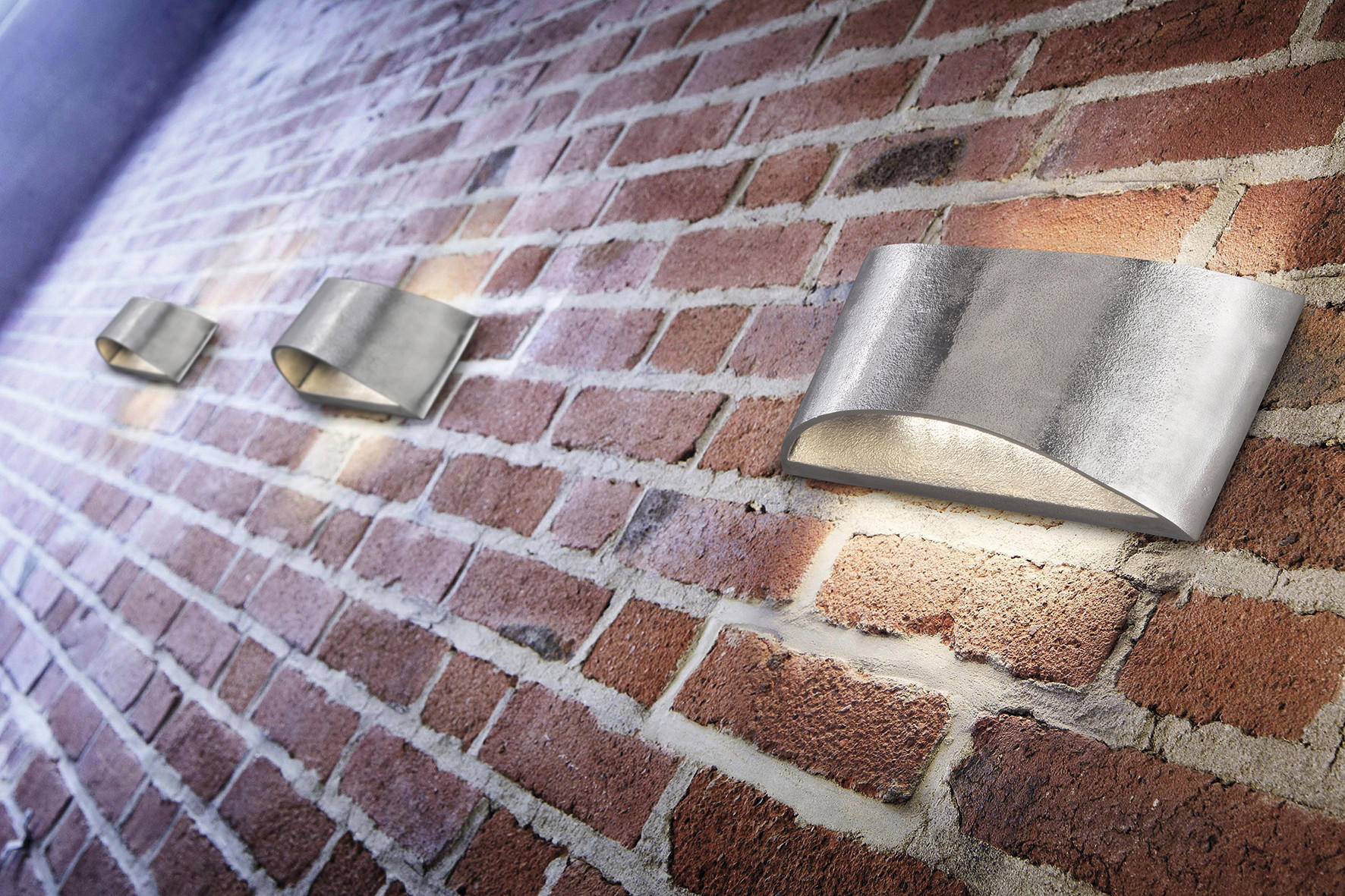 WANDLEUCHTE - Alufarben/Nickelfarben, Design, Metall (14/30/9,5cm) - Fischer & Honsel