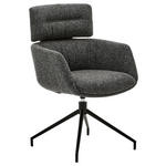 ARMLEHNSTUHL  in Eisen Webstoff  - Dunkelgrau/Schwarz, Design, Textil/Metall (62/92/66cm) - Dieter Knoll