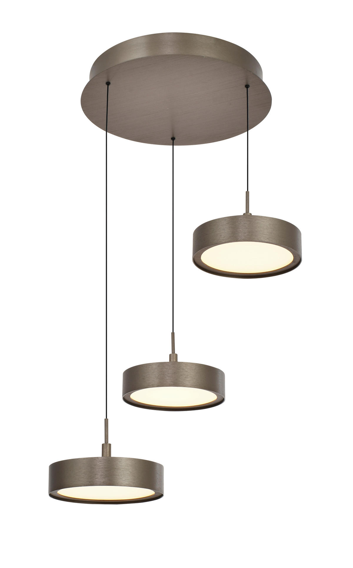 LED-HÄNGELEUCHTE Valensole 42,5/150/42,5 cm  - Bronzefarben, Design, Metall (42,5/150/42,5cm)