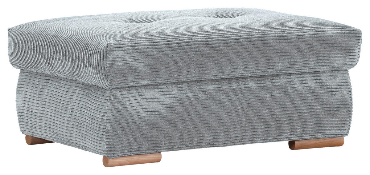 HOCKERBANK in Textil Hellgrau  - Eichefarben/Hellgrau, Konventionell, Holz/Textil (103/45/71cm) - Carryhome