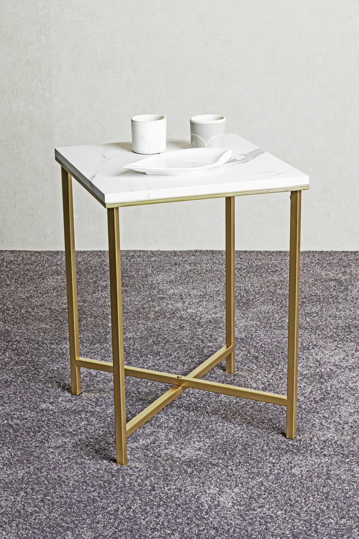 POMOĆNI STOČIĆ   - zlatna, Trendi, metal/pločasti materijal (39/39/53cm)