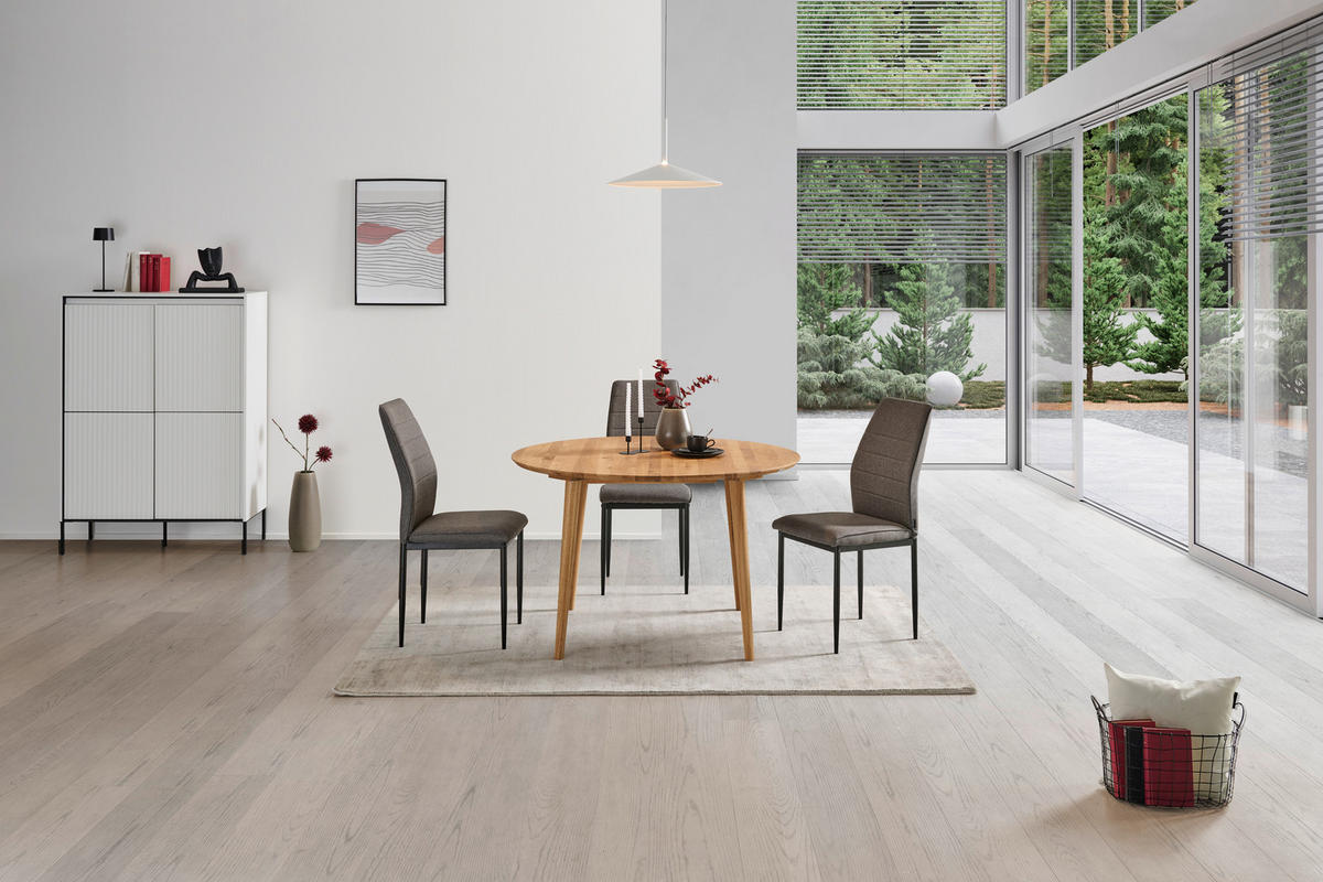 ESSTISCH in Holz 135/135/75 cm  - Wildeiche, Natur, Holz (135/135/75cm) - Livetastic