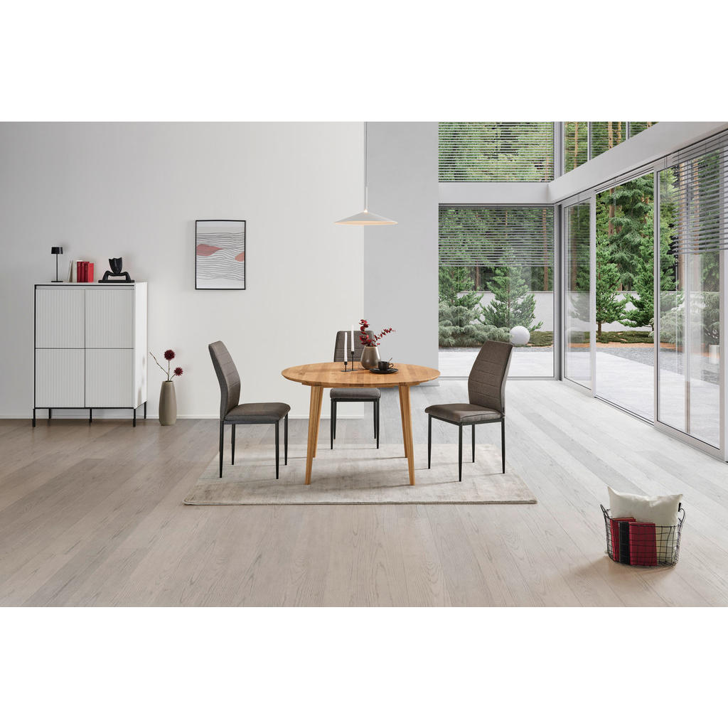 Thumbnail - Livetastic Esstisch, Wildeiche, Holz, Wildeiche, massiv, rund, konisch, 135x75x135 cm, gastro- und objekttauglich, in ve...