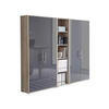 AKTENSCHRANK Sonoma Eiche, Anthrazit Hochglanz  - Anthrazit Hochglanz/Sonoma Eiche, MODERN, Holzwerkstoff (212,9/185,6/33cm) - MID.YOU