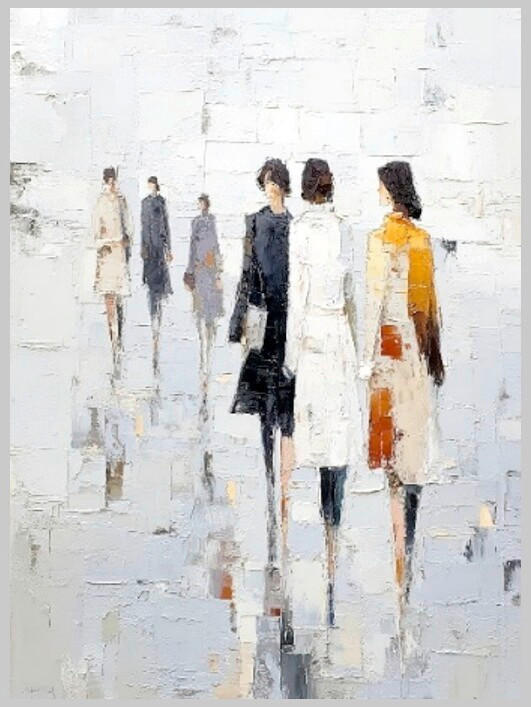 Euroart Metallbild Silhouettes Iii Mehrfarbig 60x80x4 cm