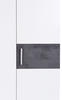 KLEIDERSCHRANK 115,2/191,1/55 cm 3-türig  - Dunkelgrau/Silberfarben, KONVENTIONELL, Holzwerkstoff/Kunststoff (115,2/191,1/55cm) - MID.YOU