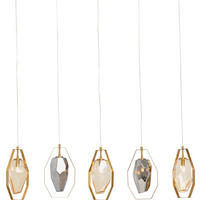 HÄNGELEUCHTE Diamond 110/130/12 cm   - MODERN, Glas/Metall (110/130/12cm) - Kare-Design