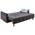 SCHLAFSOFA Mikrofaser Dunkelgrau - Dunkelgrau/Naturfarben, KONVENTIONELL, Textil (218/80/44/94cm) - Carryhome