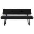SITZBANK 180/86/60 cm  in Schwarz  - Schwarz, MODERN, Textil/Metall (180/86/60cm) - Cantus