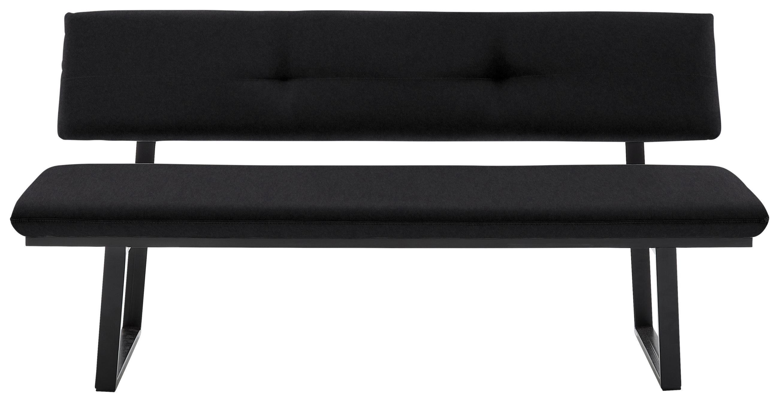 SITZBANK 180/86/60 cm  in Schwarz  - Schwarz, MODERN, Textil/Metall (180/86/60cm) - Cantus