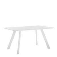 STOL ZA BLAGOVAONICU  bijela  metal, drvni materijal  - bijela, Design, drvni materijal/metal (150/90/75cm) - Boxxx