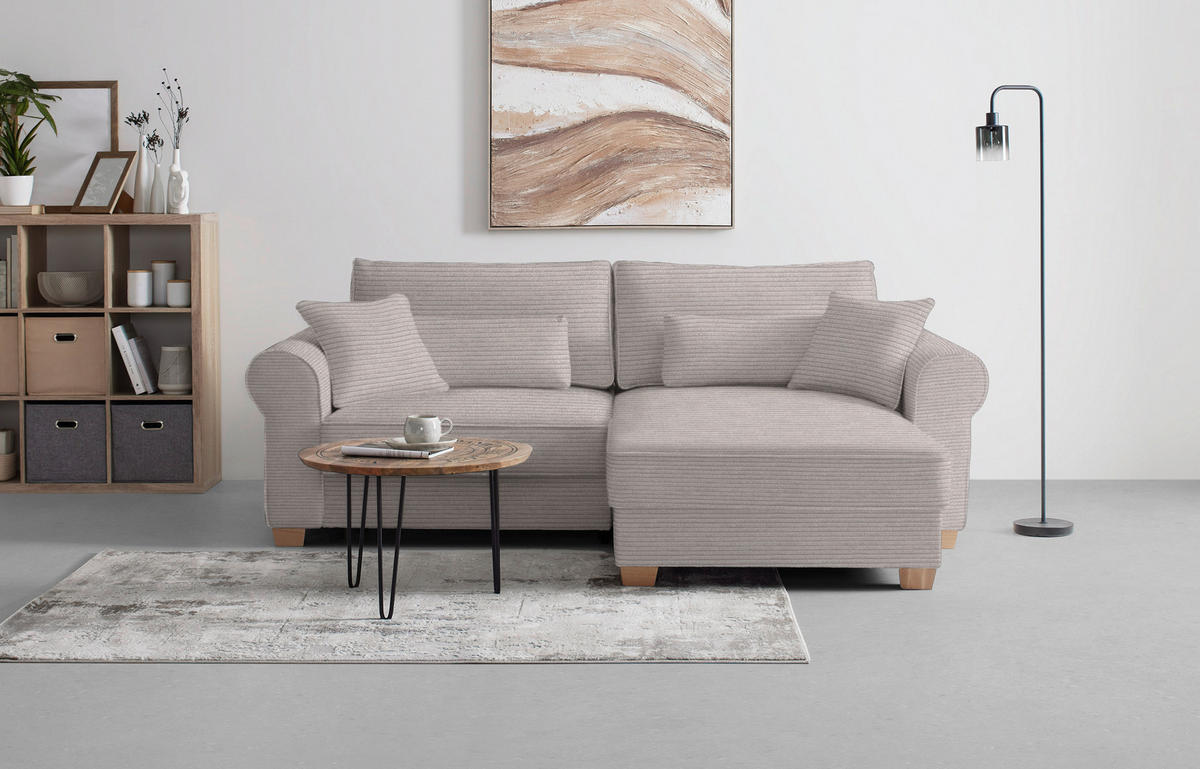HÖRNSOFFA i taupe  - taupe, Modern, trämaterial/trä (255/185cm) - MID.YOU