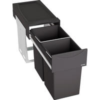 ABFALLSAMMLER 30 L  - Edelstahlfarben/Anthrazit, Basics, Kunststoff (48,2/40/25,1cm) - Blanco