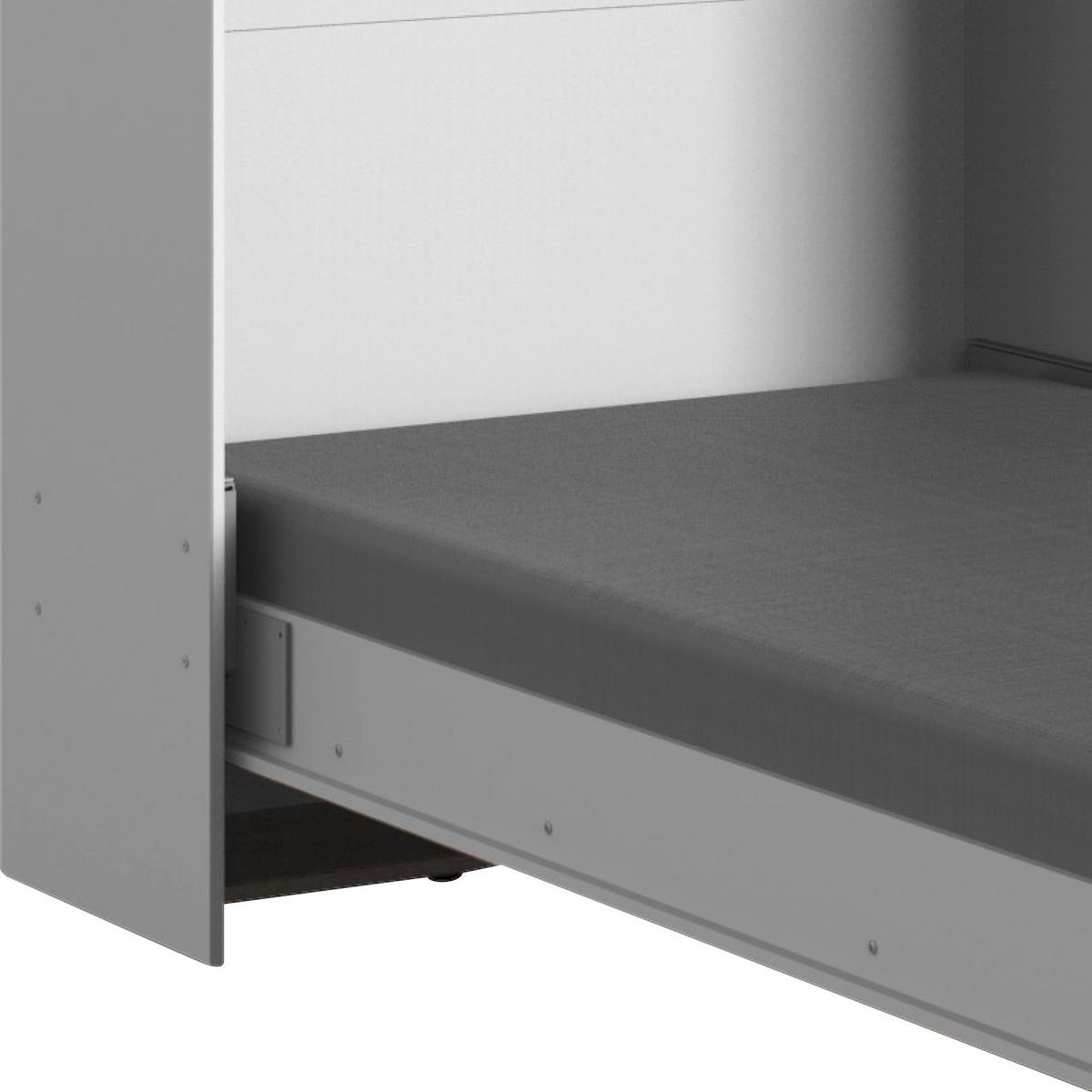 ZIDNI KREVET 90/200 cm   - bijela, Konvencionalno, drvni materijal/metal (90/200cm) - MID.YOU