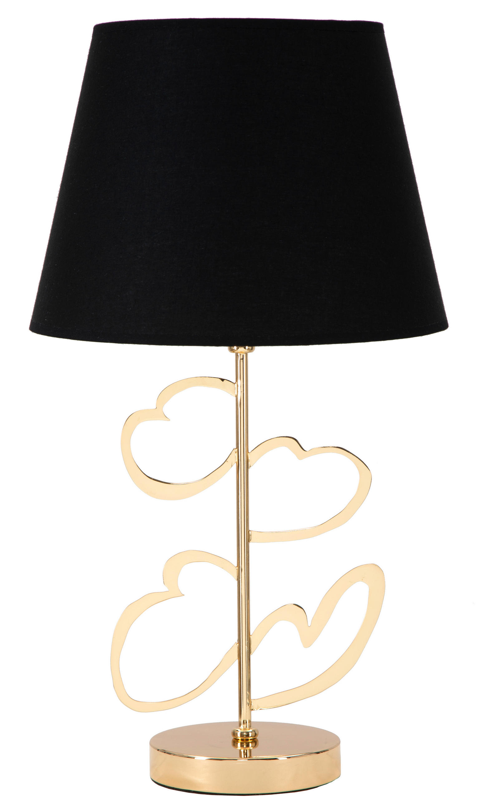 TISCHLEUCHTE 30/30/54.5 cm  - Goldfarben/Schwarz, Trend, Papier/Textil (30/30/54.5cm) - Mauro Ferretti