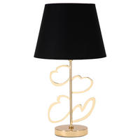 TISCHLEUCHTE 30/30/54.5 cm  - Goldfarben/Schwarz, Trend, Papier/Textil (30/30/54.5cm) - Mauro Ferretti