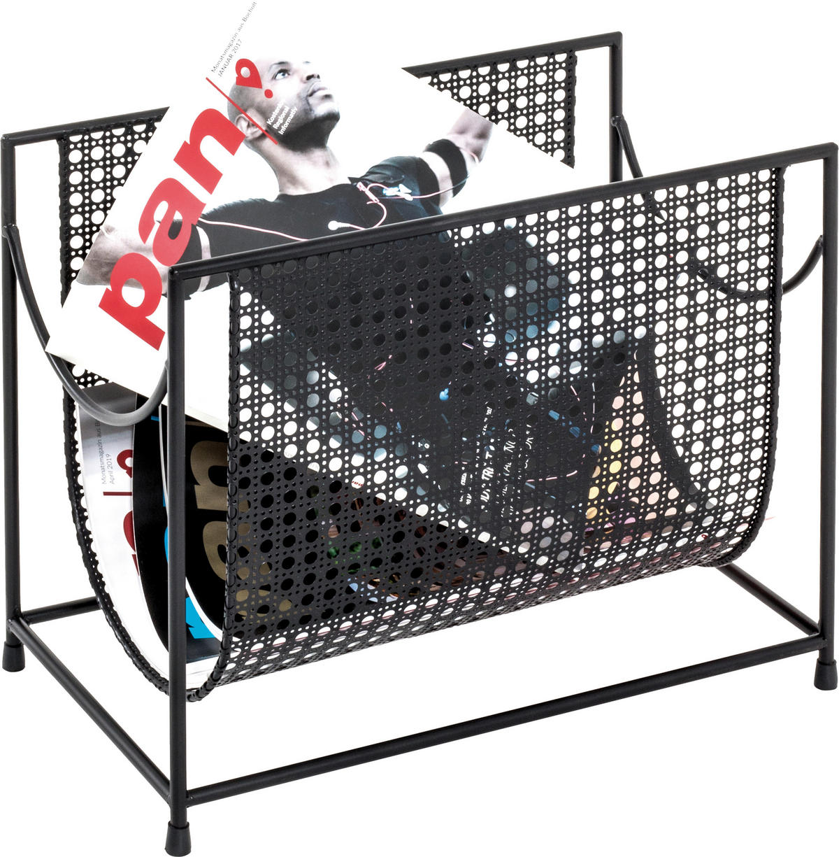 ZEITUNGSSTÄNDER Metall Schwarz  - Schwarz, MODERN, Metall (37/30/22cm)