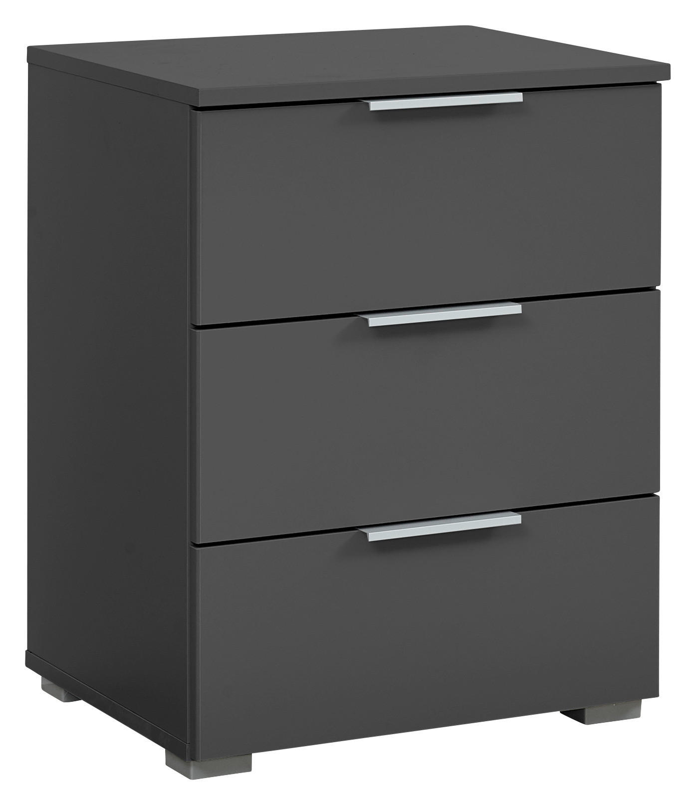 ÉJJELISZEKRÉNY szürke  - alumínium színű/szürke, Modern, faalapú anyag (47/62/42cm) - Rauch Möbel